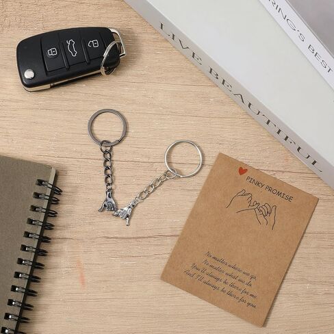 Ouligay Matching Couple Keychain Gift for Boyfriend Girlfriend Him Her Pinky Promise Best Friend Birthday Gift for Women in Saudi Arabia