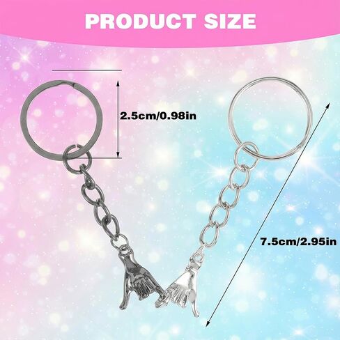 Ouligay Matching Couple Keychain Gift for Boyfriend Girlfriend Him Her Pinky Promise Best Friend Birthday Gift for Women in Saudi Arabia