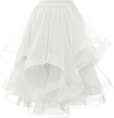 DRESSTELLS Tulle Skirts, Tutus for Women,Party Knee Length Night Out Skirt, Cute Puffy Wedding Midi Skirts in Kuwait