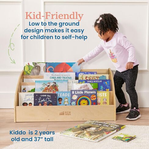 عرض كتب الأطفال الصغار من ECR4Kids، رف كتب للمبتدئين، طبيعي in Kuwait