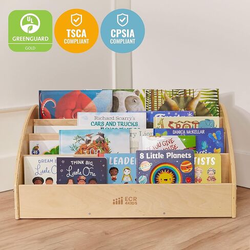 عرض كتب الأطفال الصغار من ECR4Kids، رف كتب للمبتدئين، طبيعي in Kuwait