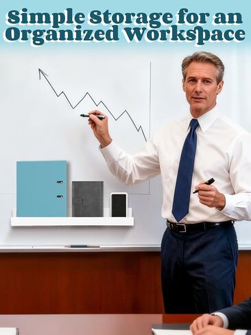 رف كتب مغناطيسي من الأكريليك للسبورة البيضاء - حامل عرض كتب بسعة تحميل 8.8 رطل للمعلمين، رف أبيض عائم مغناطيسي لمنظم مكتب الفصل الدراسي in Kuwait