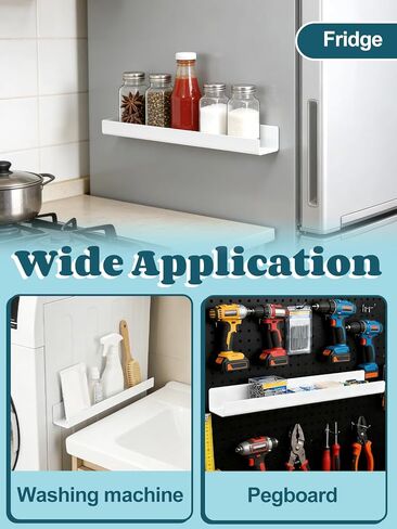 رف كتب مغناطيسي من الأكريليك للسبورة البيضاء - حامل عرض كتب بسعة تحميل 8.8 رطل للمعلمين، رف أبيض عائم مغناطيسي لمنظم مكتب الفصل الدراسي in Kuwait