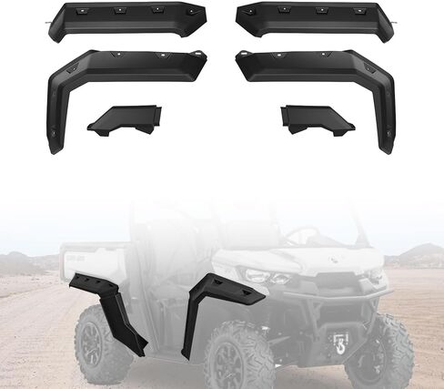 Extended Fender Flares Front & Rear Heavy Duty Extended Mud Guards for Can Am Defender HD5 HD7 HD8 HD9 HD10 MAX 2016-2026 Accessories(6pcs, Replace OEM #715006821 715002424 715006822) in Saudi Arabia