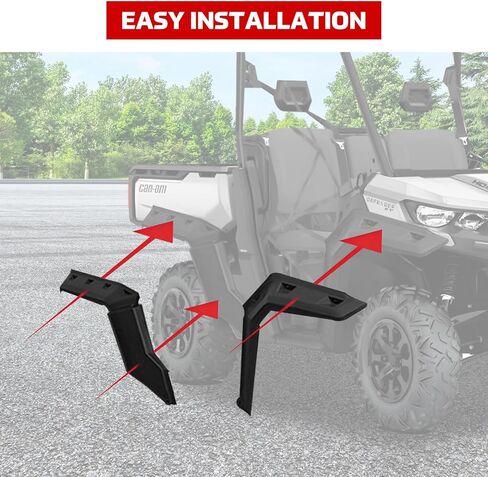 Extended Fender Flares Front & Rear Heavy Duty Extended Mud Guards for Can Am Defender HD5 HD7 HD8 HD9 HD10 MAX 2016-2026 Accessories(6pcs, Replace OEM #715006821 715002424 715006822) in Saudi Arabia