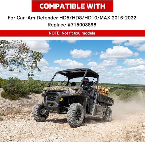 Extended Fender Flares Front & Rear Heavy Duty Extended Mud Guards for Can Am Defender HD5 HD7 HD8 HD9 HD10 MAX 2016-2026 Accessories(6pcs, Replace OEM #715006821 715002424 715006822) in Saudi Arabia
