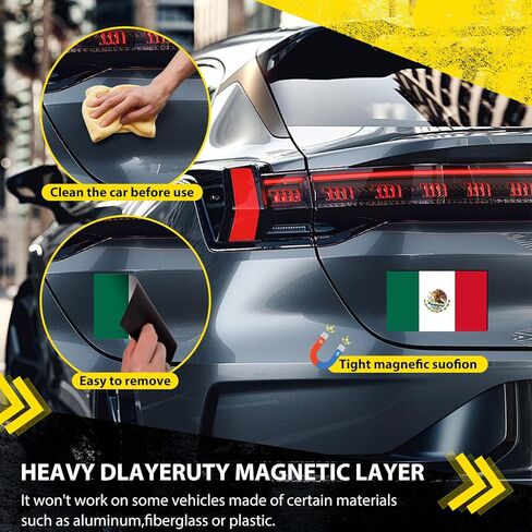 Mexican Flag Car Magnet - 2 Pack 4x6 inches Mexico Eagle Emblem Car Magnets, Auto Truck Fridge Magnetic Decal Bumper Magnet in Saudi Arabia