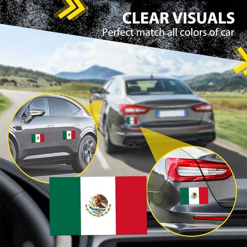 Mexican Flag Car Magnet - 2 Pack 4x6 inches Mexico Eagle Emblem Car Magnets, Auto Truck Fridge Magnetic Decal Bumper Magnet in Saudi Arabia