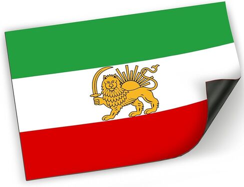 مغناطيس سيارة بعلم الأسد الإيراني Magnet Me Up مقاس 4 بوصات × 6 بوصات، عبوتان، ملصق مغناطيسي بعلم الأسد والشمس الفارسي قبل الثورة، مقاوم للطقس بألوان كاملة - للسيارات والشاحنات وملحقات ثلاجة سيارات الدفع الرباعي، صنع في الولايات المتحدة الأمريكية in Saudi Arabia