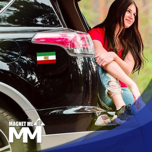 مغناطيس سيارة بعلم الأسد الإيراني Magnet Me Up مقاس 4 بوصات × 6 بوصات، عبوتان، ملصق مغناطيسي بعلم الأسد والشمس الفارسي قبل الثورة، مقاوم للطقس بألوان كاملة - للسيارات والشاحنات وملحقات ثلاجة سيارات الدفع الرباعي، صنع في الولايات المتحدة الأمريكية in Saudi Arabia
