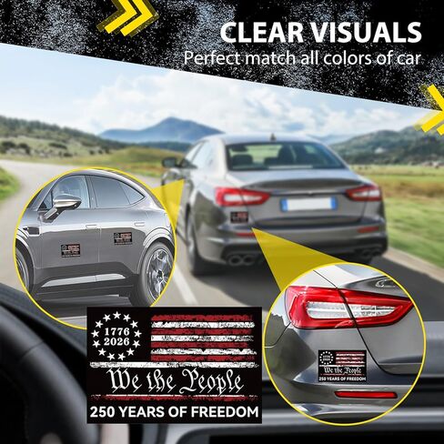 250 Years American Car Magnet - Patriotic Car Magnet for Truck, SUV, Fridge | Celebrate 250 Years of Independence, Liberty & National Pride (A 2PCS) in Saudi Arabia