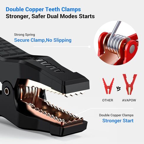 AVAPOW 8000A بطارية Jumper Starter محمولة مع شاشة 4 بوصة عالية الدقة PD 30W شحن سريع ثنائي الاتجاه، صندوق القفز لبداية السيارة 12 فولت ومعزز البطارية لجميع الغازات وحتى جميع محركات الديزل in Kuwait
