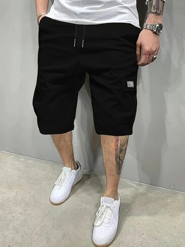 Men's Casual Cargo Shorts, Quick-Dry Workout Streetwear Shorts with Pockets, Machine Washable in Saudi Arabia