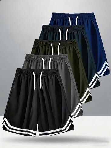 1-Pack Men's Casual Basketball Shorts, Quick-Dry Running Shorts Streetwear Athletic Shorts for Gym Machine Washable in Saudi Arabia