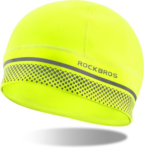 خوذة ROCKBROS قبعة الجمجمة لركوب الدراجات قبعة الشتاء الحرارية الصوف ركوب الدراجات للرجال النساء أغطية الرأس لتشغيل التزلج والرياضات الشتوية تناسب تحت الخوذ السوداء in Saudi Arabia