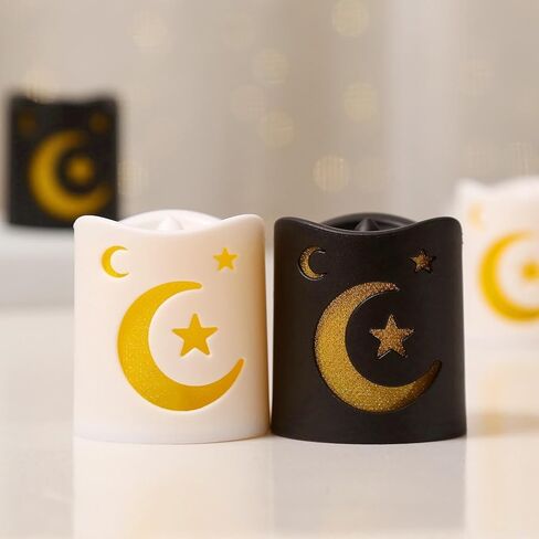 فانوس رمضان، 4 قطع LED بنمط نجمة القمر الصغيرة لمدفأة الطاولة المنزلية وديكور عيد مبارك في الأماكن المغلقة in Kuwait