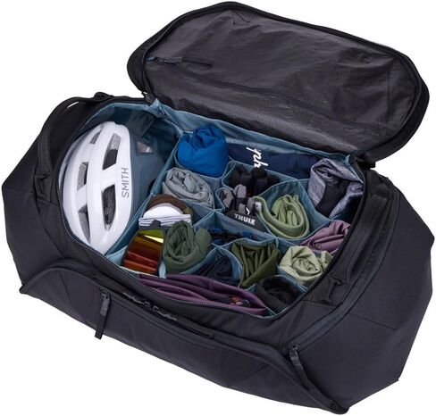 RoundTrip Bike Duffel 55L - Waterproof Travel Bike Gear Bag with Shoe & Helmet Compartments, Durable 600D Polyester, Organized Cycling Travel Duffel with Wheels & Removable Shoulder Strap for Ro in Saudi Arabia