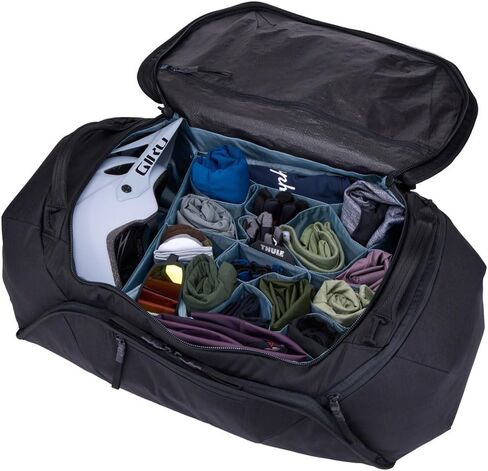 RoundTrip Bike Duffel 55L - Waterproof Travel Bike Gear Bag with Shoe & Helmet Compartments, Durable 600D Polyester, Organized Cycling Travel Duffel with Wheels & Removable Shoulder Strap for Ro in Saudi Arabia