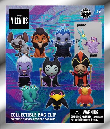 Disney Villains Series 4 – 5" Collectible Bag Clip – Blind Bag (ONE Random Figure) – Animated Character Keychain/Backpack Accessory | Official Licensed Merchandise in Saudi Arabia