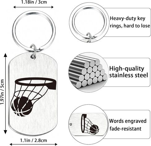Basketball Gifts for Teen Boys & Girls - Inspirational Basketball Keychain - Gifts for Teenage Boys, Athletes, Players, Sons, Daughters - Coach & Team Sports Gift in Saudi Arabia