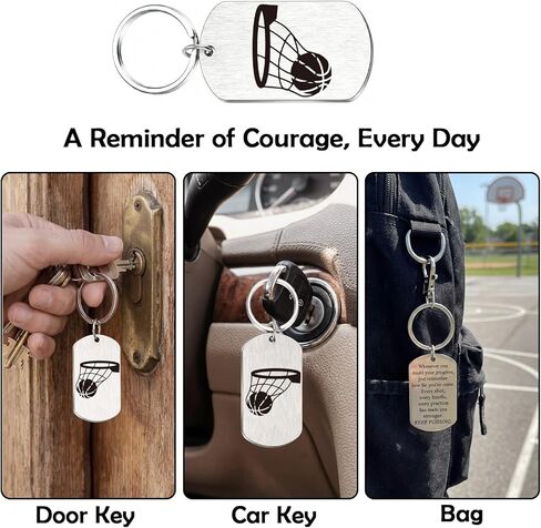 Basketball Gifts for Teen Boys & Girls - Inspirational Basketball Keychain - Gifts for Teenage Boys, Athletes, Players, Sons, Daughters - Coach & Team Sports Gift in Saudi Arabia