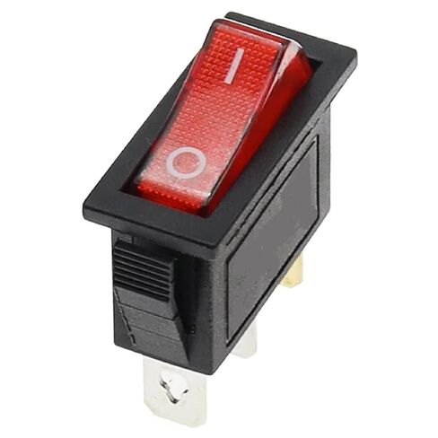 KCD3 Rocker Switch SPST ON/Off، 15A 125VAC، مؤشر ضوء LED أحمر، مفتاح تبديل 2-3 مواضع، مادة نحاسية، معتمد من CE RoHS in Kuwait