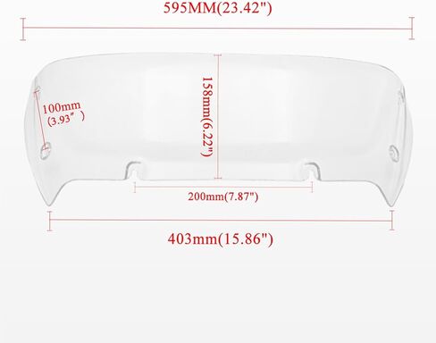 IZX Fits for Harley Road Glide FLTRX FLTRXSTSE 2024 FLTRXSE 2023-2024 Motorcycle 6 inch Windscreen Deflector Cover Plate Windshield Fairing Front Wind Deflector Shield in Kuwait