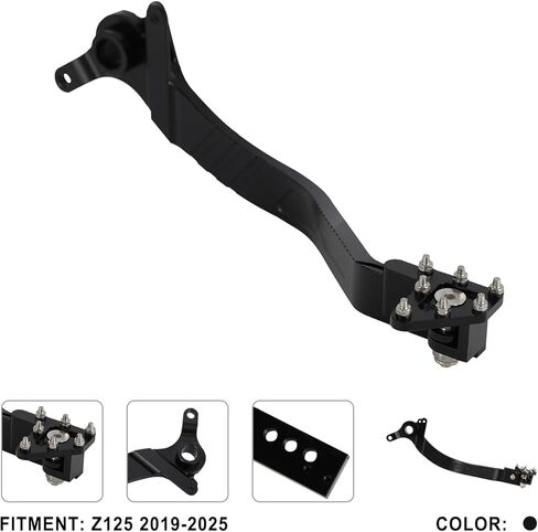 دراجة نارية الخلفية بدال فرامل القدم رافعة قابلة للطي باستخدام الحاسب الآلي ل Z125 Pro 2016-2025 أسود in Saudi Arabia