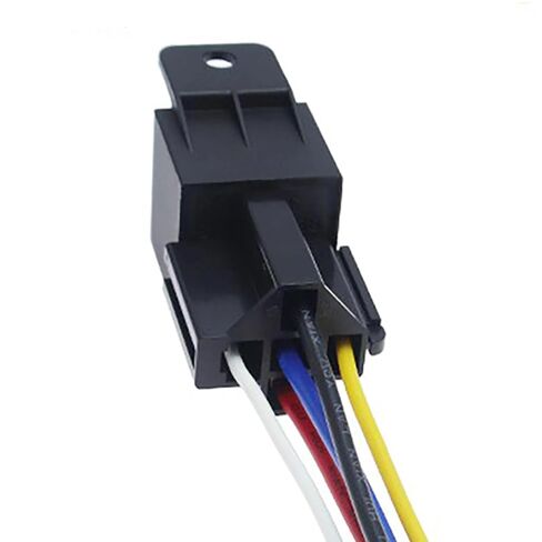 مرحل سيارة ذو 5 دبابيس مع مقبس وحزام، مرحل سيارة SPDT 12 فولت 40 أمبير، مادة ABS، 5 عبوات (5 قطع) in Kuwait