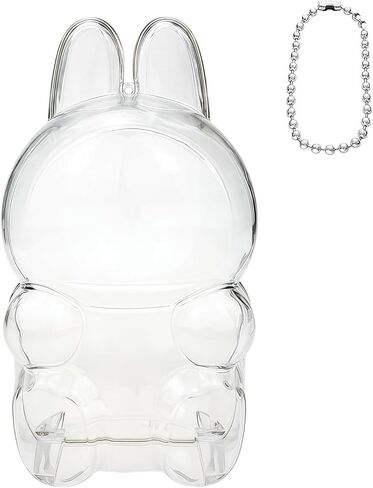 حالة حماية GIB لـ Labubu The Monsters Mostrical Macaron ، و Clear Display Stand Case Case Cover Cover (واحد يقف) in Kuwait