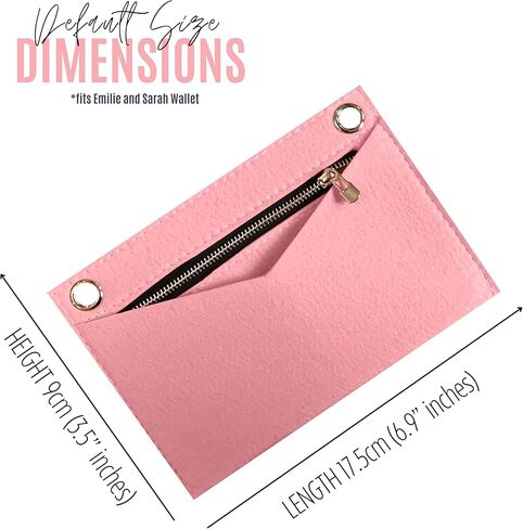 Premium Conversion Kit compatible with Kelly Wallet Insert — Handmade Perfect Fit, Wallet on Chain WOC with 120cm - 47" Silver/Gold Chain, 24+ Shades (Brown, Silver Chain) in Saudi Arabia