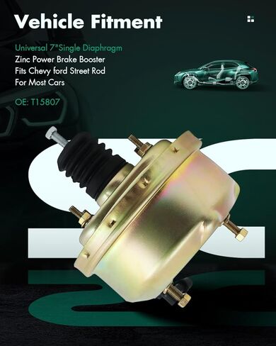 معزز مكابح الطاقة بغشاء واحد من SCITOO مقاس 7 بوصات مناسب لـ 1984 1986 لـ Buick Century 1992 1996-1997 لشفروليه C2500 استبدال T15807 (زنك) in Kuwait