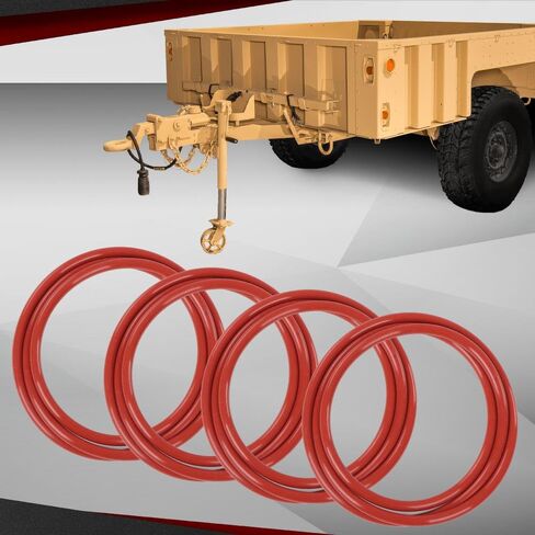 CROSSDESIGN 4pack Wheel Seal Red O-Rings 16.50" Compatible with All 24 Bolt Rims&12-Bolt Humvee Rims (and M1101,M1102 Trailers) Military Humvee Split Rims in Saudi Arabia