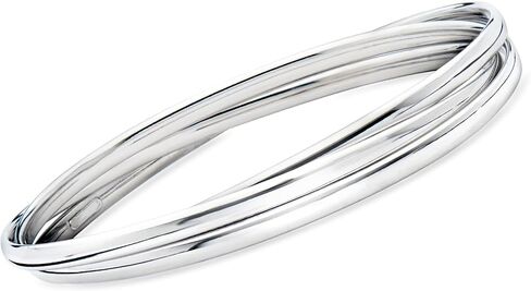 Ross-Simons Italian Sterling Silver Rolling Bangle Bracelet. 7.5 inches in Saudi Arabia