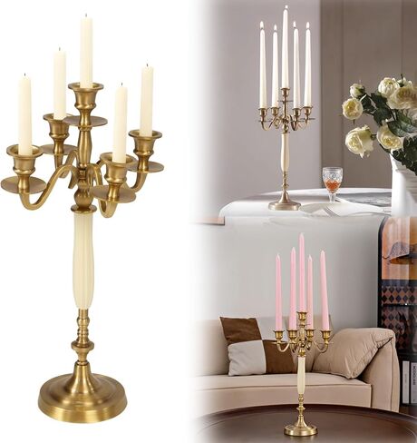 3/5 الأسلحة الشمعدانات المعدنية الشمعدان الزفاف الحدث الشمعدانات الشمعدانات الشمعدانات ل طاولة طعام الزفاف عيد الميلاد ديكور المنزل in Kuwait