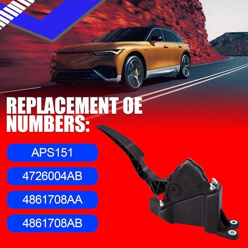 SMMS 4726004AB Accelerator Pedal with Position Sensor Fits for Chrysler 300 for Dodge Charger Magnum 2005-2006 Replaces OE APS151 4861708AA 4861708AB in Saudi Arabia