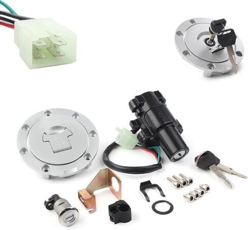 Ignition Switch Lock Fuel Gas Cap Tank Cover Seat Lock Key Set 2003-2007 Compatible With Automotive Motorcycle Parts CBR1000RR CBR600RR in Saudi Arabia