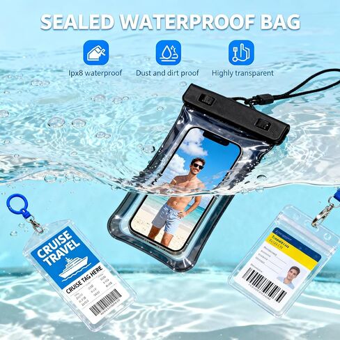 Cruise Essentials 2026,Cruise Must Haves Kit,Non-Surge Protector Power Strip,Magnetic Hooks,Lanyards,Luggage Tags,Towel Bands,Waterproof Phone Pouches,Travel Essentials in Saudi Arabia