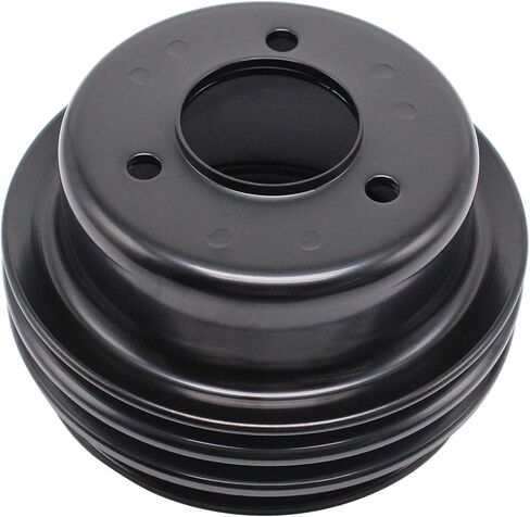 بكرة العمود المرفقي الفولاذية ذات الأخدود الثلاثي الأسود بقطر 6-5/8 بوصة مناسبة لسيارات Ford Small Block 260 289 & 351W 1965-1967 in Saudi Arabia