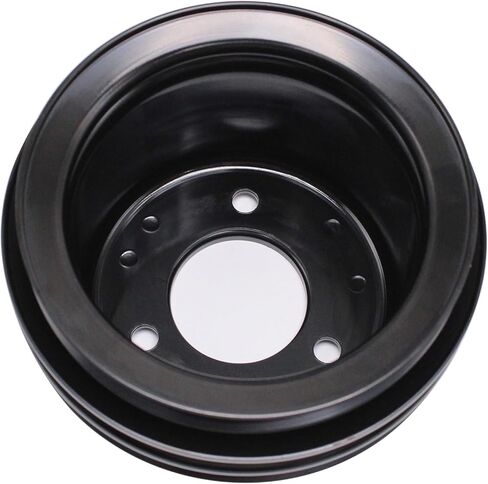 بكرة العمود المرفقي الفولاذية ذات الأخدود الثلاثي الأسود بقطر 6-5/8 بوصة مناسبة لسيارات Ford Small Block 260 289 & 351W 1965-1967 in Saudi Arabia