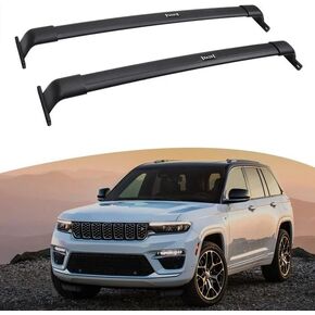 2pcs Heavy Duty Aluminum Alloy Black Cross Bars fit for Jeep Grand Cherokee 2022-2026 Roof Rail Rack Crossbars in Kuwait