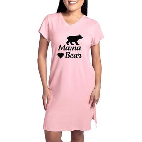 قميص نوم CafePress Mama Bear للسيدات، قميص بيجامة طويل ناعم، بيجامة/بيجامة قطنية in Kuwait