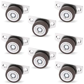 عجلات جانبية صغيرة مقاس 1.25 بوصة، مجموعة عجلات صغيرة منخفضة المستوى مكونة من 4، بكرات أدراج صغيرة عجلات عجلات صلبة للأثاث الخشبي، والأدراج السفلية، والصواني، ومشروع DIY in Kuwait