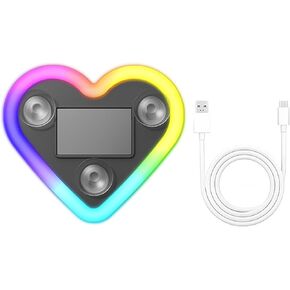 Car Interior Decor LED Heart Light Solar Charging Mood Atmosphere Lamp with Light Sensor 8 Lighting Modes for Dashboard Window in Saudi Arabia