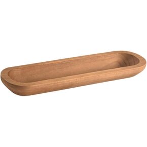 Bowl for Candle Rustic Solid Wood Platter Simple Farmhouse Decorative for Home in Kuwait