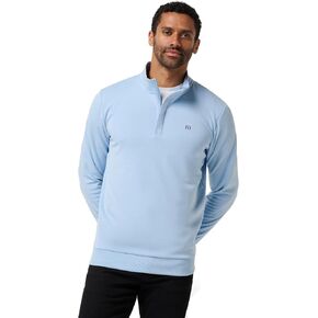 TravisMathew Men's Cloud Quarter Zip 2.0, Heather Kentucky Blue in Saudi Arabia