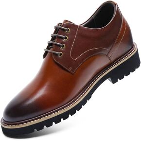 أحذية CHAMARIPA الرجالية لزيادة الطول - نعل داخلي مخصص للرفع - جلد عجل مسامي للارتداء طوال اليوم - أحذية ديربي Elevator كاجوال ورسمية - زيادة الارتفاع 3.15 بوصة in Kuwait