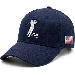 قبعة جولف قابلة للتعديل - قبعة أبي مطرزة بشعار أمامي وخلفي، قبعة جولف قطنية كاجوال، مقاس واحد يناسب الجميع in Kuwait