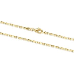 الذهب مربع سلسلة قلادة للنساء 14K القلائد الذهبية للنساء العصرية 1.5 / 4mm سلسلة مربع واسعة للرجال جريئة مستطيل ربط سلسلة تصميم القلائد للمرأة 16/18/20/22/24 بوصة in Kuwait