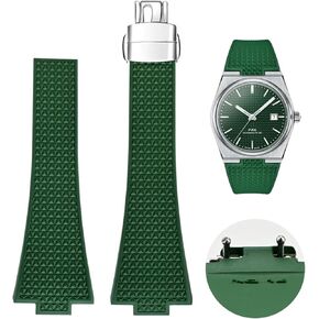 Quick Release Watch Band for Tissot PRX Strap Replacement,FKM Rubber Strap and Butterfly Clasp Compatible with Tissot PRX 40mm Watch Series in Kuwait